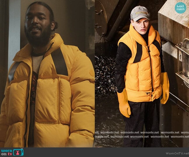 Jacket by Moncler x Off-White worn by Luke James on The Chi worn by Trig (Luke James) on The Chi