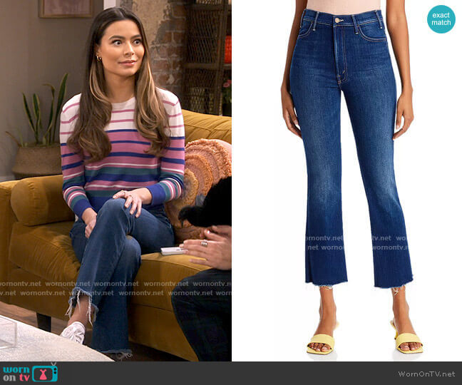 Mother The Hustler Ankle Fray Jeans in Home Movie worn by Carly Shay (Miranda Cosgrove) on iCarly