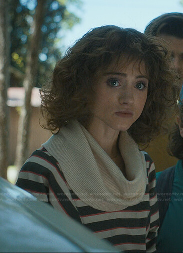 Nancy’s black and white striped top on Stranger Things