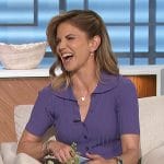 Natalie’s purple ribbed polo dress on The Talk