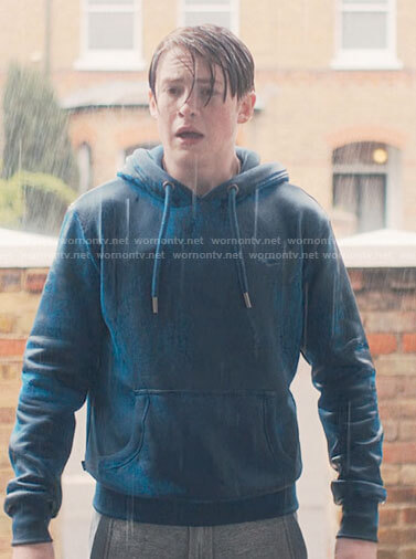 Nick's teal blue hoodie on Heartstopper