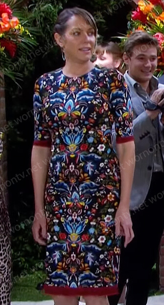 Nicole’s floral print fitted dress on Days of our Lives