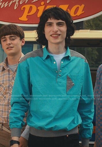 WornOnTV: Mike's blue and grey colorblock shirt on Stranger Things | Clothes  and Wardrobe from TV