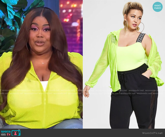  Mesh Hoodie Jacket by Nina Parker worn by Nina Parker on E! News