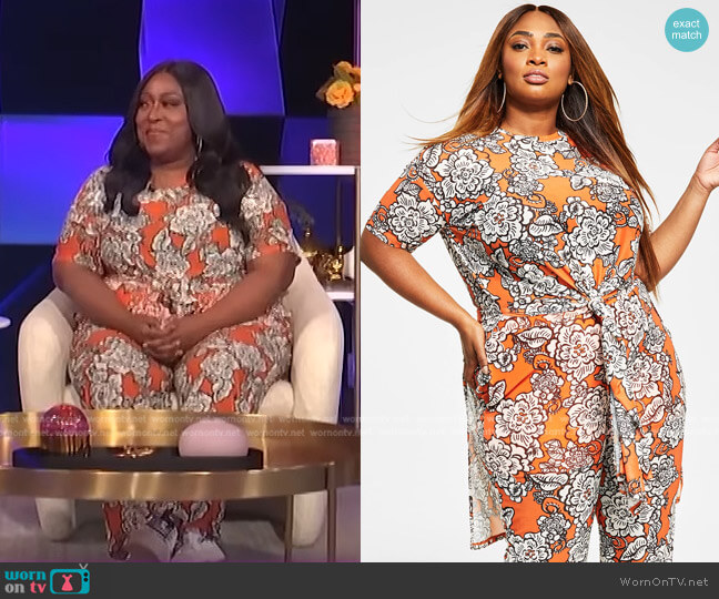 Trendy Plus Size Mesh Tunic by Nina Parker worn by Loni Love on E! News