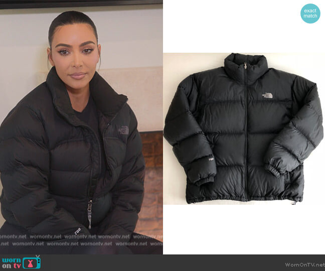 WornOnTV: Kim’s black puffer jacket and leggings on The Kardashians ...