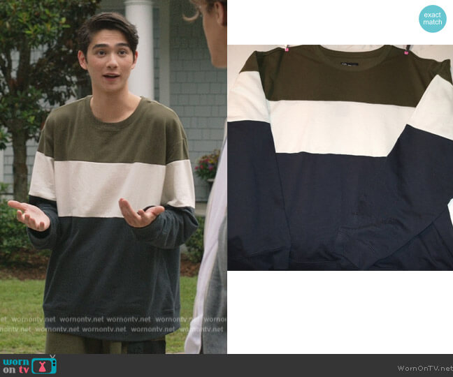 Colorblock Sweater by Original Use worn by Steven (Sean Kaufman) on The Summer I Turned Pretty