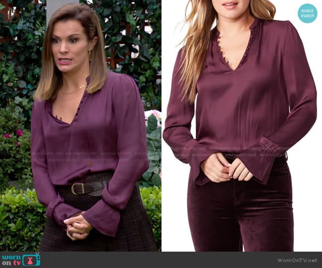 Paige Lizzy Top worn by Chelsea Lawson (Melissa Claire Egan) on The Young and the Restless