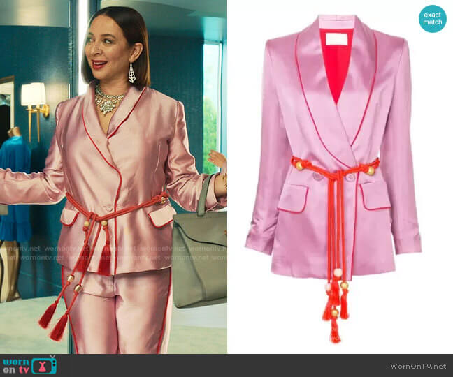Peter Pilotto Belted Fitted Jacket worn by Molly Novak (Maya Rudolph) on Loot