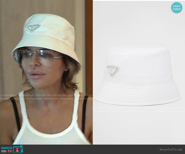 Re-Nylon Bucket Hat by Prada worn by Lisa Rinna on The Real Housewives of Beverly Hills
