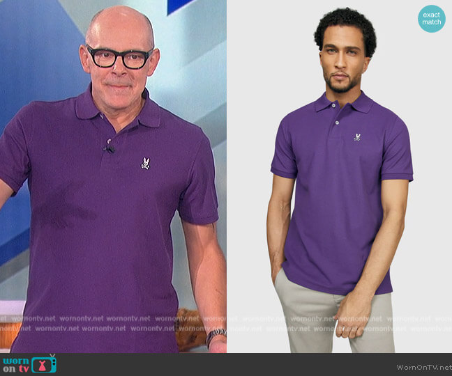 Mens Classic Polo by Psycho Bunny worn by Rob Corddry on The Talk