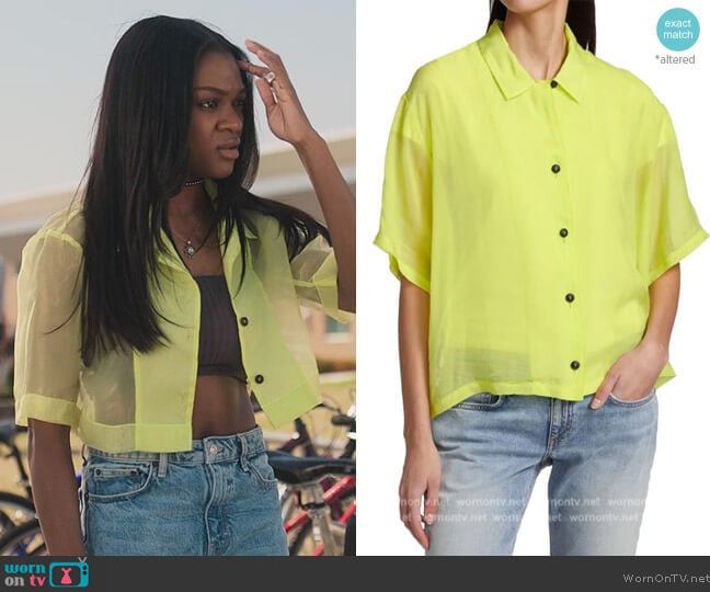 Reed Oversized Shirt by Rag and Bone worn by Calliope Burns (Imani Lewis) on First Kill