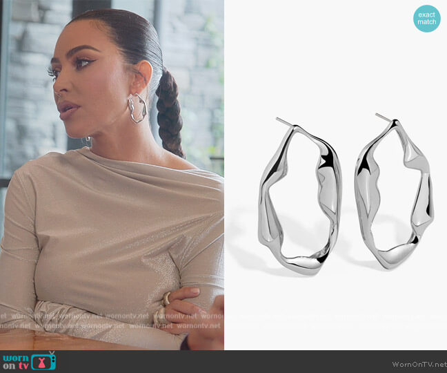 No 12014 Earrings by Rag Bag Studio worn by Kim Kardashian (Kim Kardashian) on The Kardashians