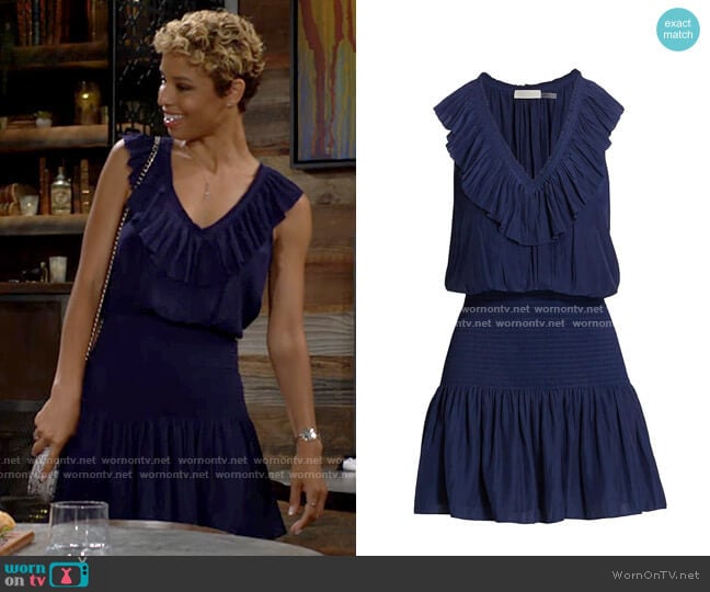 Ramy Brook Ellery Dress worn by Elena Dawson (Brytni Sarpy) on The Young and the Restless