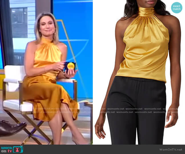 Lori Top by Ramy Brook worn by Amy Robach on Good Morning America