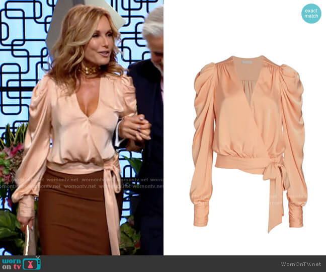 Ramy Brook Pauline Blouse in Blossom worn by Lauren Fenmore (Tracey Bregman) on The Young and the Restless