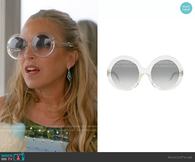 Round Sunglasses by Celine worn by Sutton Stracke on The Real Housewives of Beverly Hills