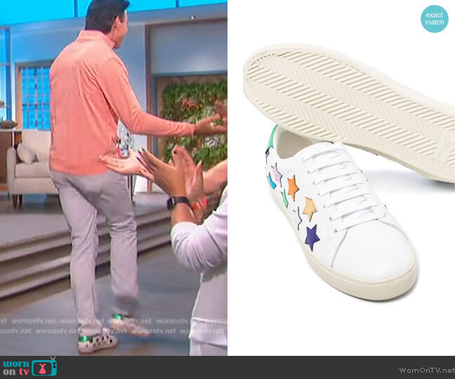SL06 Star lace-up sneakers by Saint Laurent worn by Jerry O'Connell  on The Talk