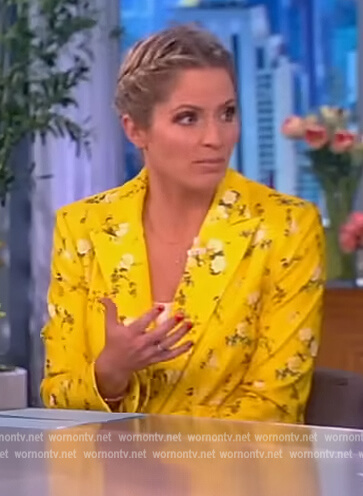 Sara's yellow floral blazer on The View