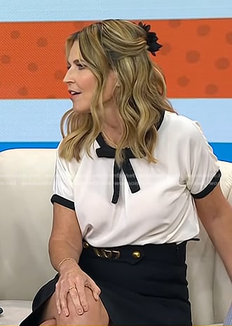 Savannah's black Gucci skirt on Today