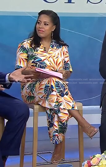 Sheinelle's tropical print jumpsuit on Today