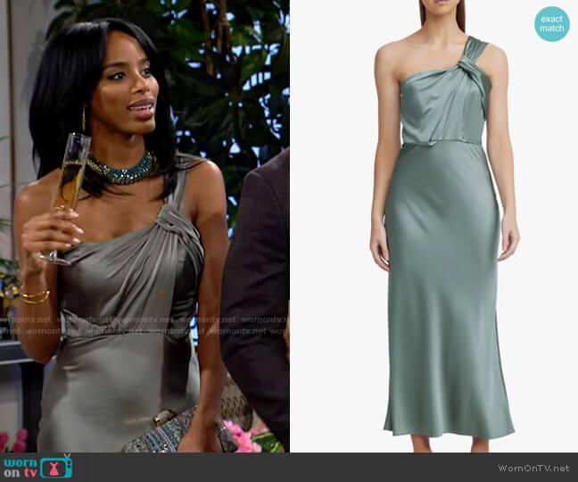 Significant Other Sage Macy Dress worn by Imani Benedict (Leigh-Ann Rose) on The Young & the Restless
