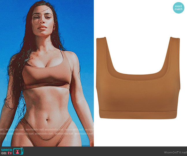 Swim Tank Bikini Top by Skims worn by Kim Kardashian (Kim Kardashian) on The Kardashians