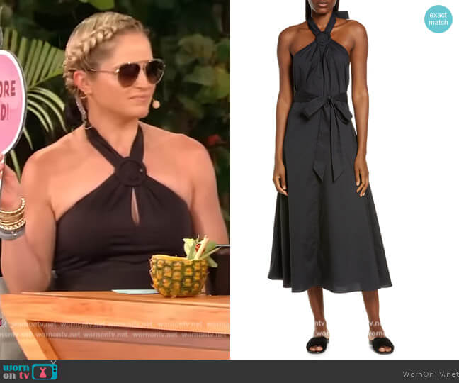 Kai Low Back Halter Dress by Staud worn by Sara Haines on The View