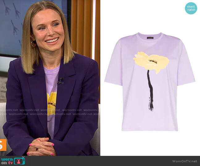 Stine Goya Leonie Flower T-shirt worn by Kristen Bell in CBS Mornings