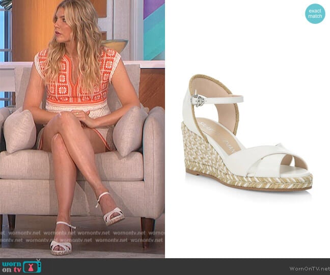 Mirela Espadrille Sandal by Stuart Weitzman worn by Amanda Kloots on The Talk