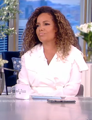 Sunny’s white trench blouse on The View