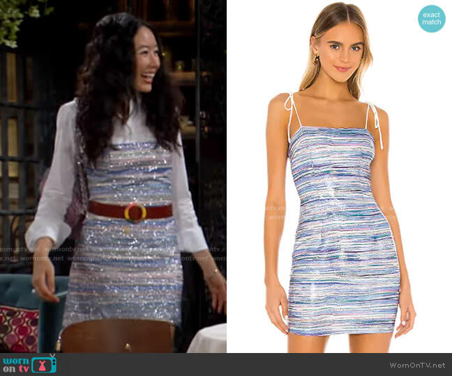Superdown Keelie Dress worn by Allie Nguyen (Kelsey Wang) on The Young & the Restless