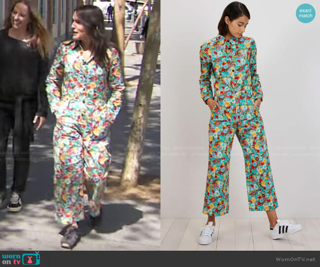 The Kit Alex Jumpsuit in Multi Camelia worn by Lilia Luciano on CBS Mornings