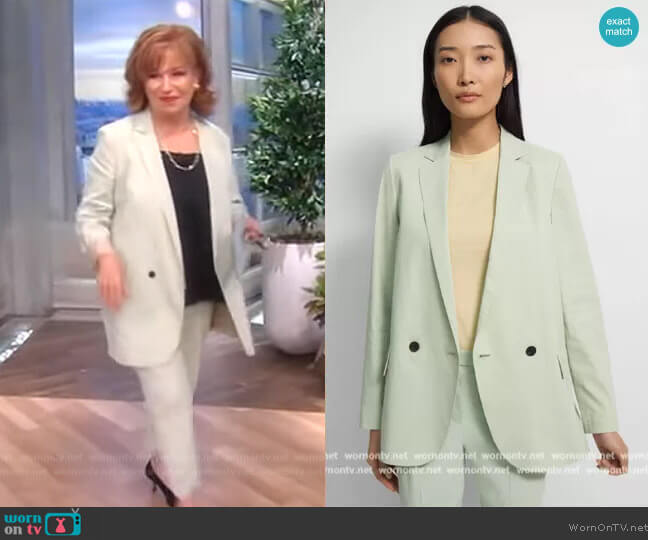 Eco Crunch Double-Breasted Jacket by Theory worn by Joy Behar on The View