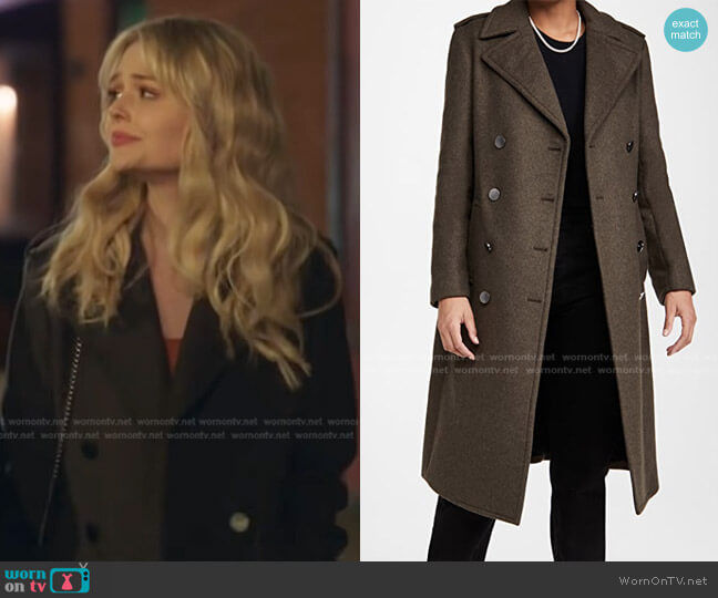 Sargent Coat by Theory worn by Audrey Hope (Emily Alyn Lind) on Gossip Girl