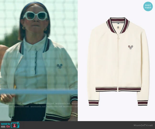 Tory Sport Tennis Warm-Up Jacket worn by Molly Novak (Maya Rudolph) on Loot