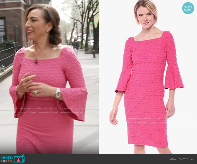 Trina Turk Favor Dress worn by Michelle Miller on CBS Mornings