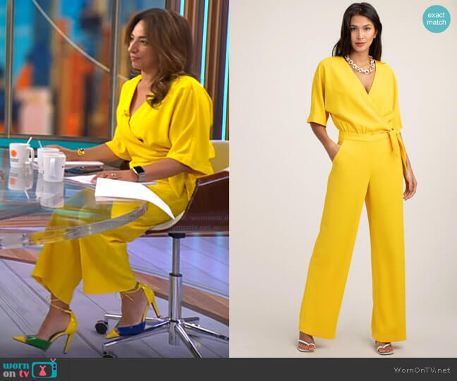 Trina Turk Kai Jumpsuit worn by Michelle Miller on CBS Mornings