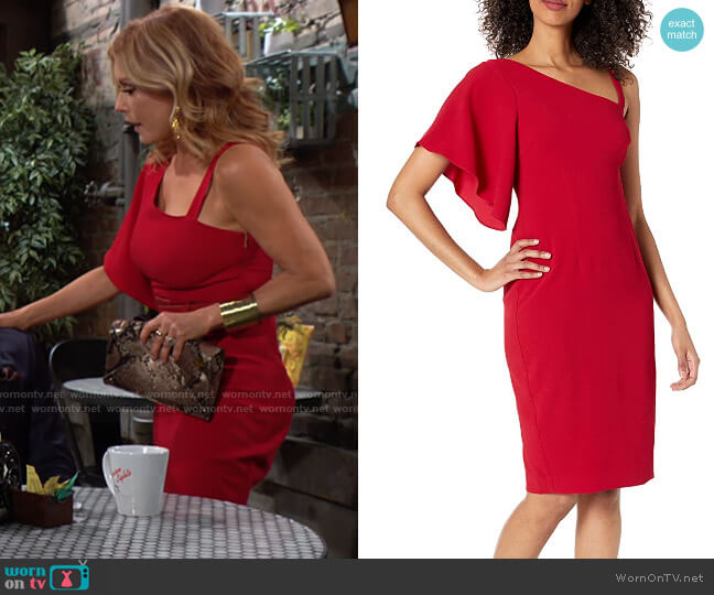 Trina Turk Upbeat One Shoulder Dress worn by Lauren Fenmore (Tracey Bregman) on The Young & the Restless