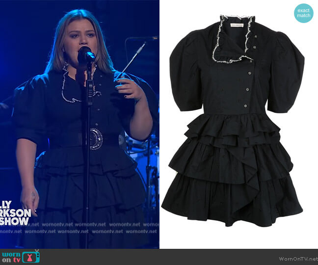 Linnea tiered dress by Ulla Johnson worn by Kelly Clarkson on The Kelly Clarkson Show
