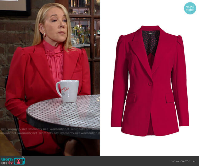 Ungaro Brianna Blazer worn by Nikki Reed Newman (Melody Thomas-Scott) on The Young and the Restless