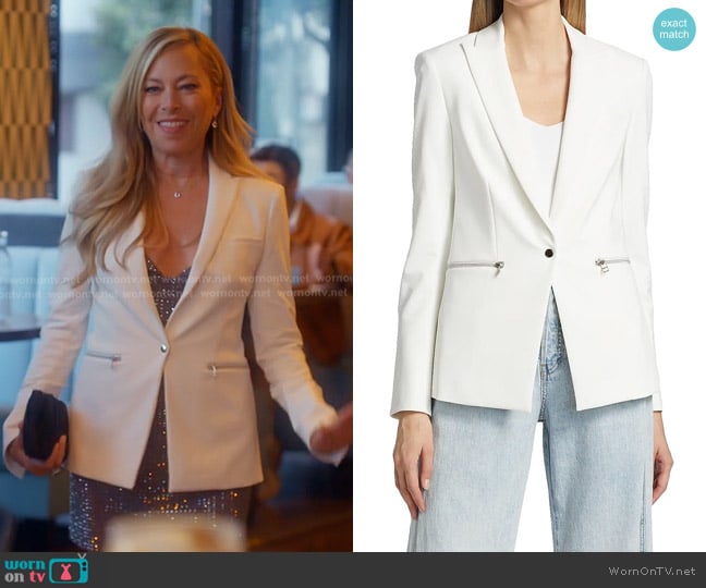 Veronica Beard Core Scuba Jacket worn by Sutton Stracke on The Real Housewives of Beverly Hills