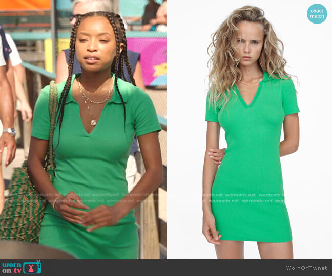 Ribbed Polo Dress by Zara worn by Nicole (Summer Madison) on The Summer I Turned Pretty