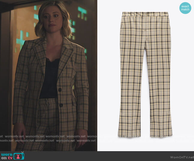 Side Slit Plaid Pants:  Zara worn by Betty Cooper (Lili Reinhart) on Riverdale