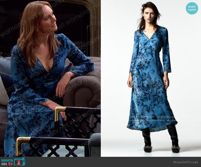 Floral Print Dress by Zara worn by Abigail Deveraux (Marci Miller) on Days of our Lives