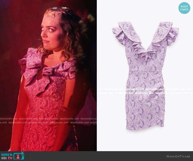 Zara Limited Edition Ruffled Mini Dress worn by Imogen Heaney (Rhea Norwood) on Heartstopper