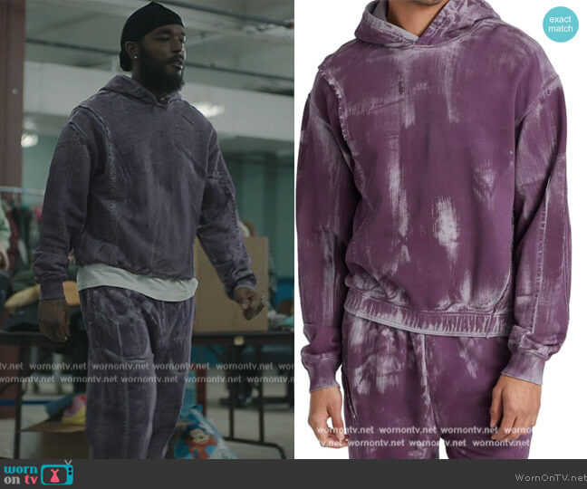 Corrosion Hoodie and Sweatpants by A Cold Wall worn by Luke James on The Chi worn by Trig (Luke James) on The Chi