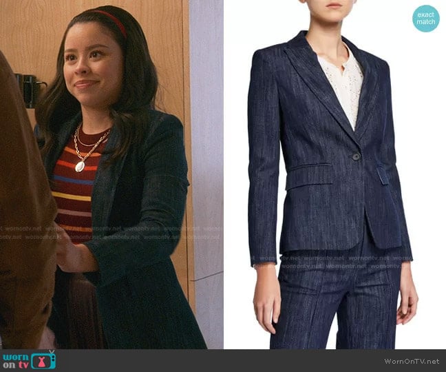 Anilah Blazer by Joie worn by Mariana Foster (Cierra Ramirez) on Good Trouble