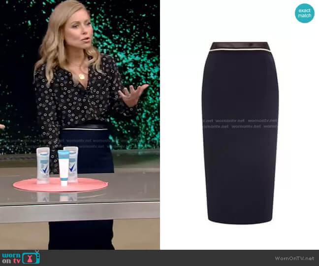 Arreton Skirt by Roland Mouret worn by Kelly Ripa on Live with Kelly and Mark