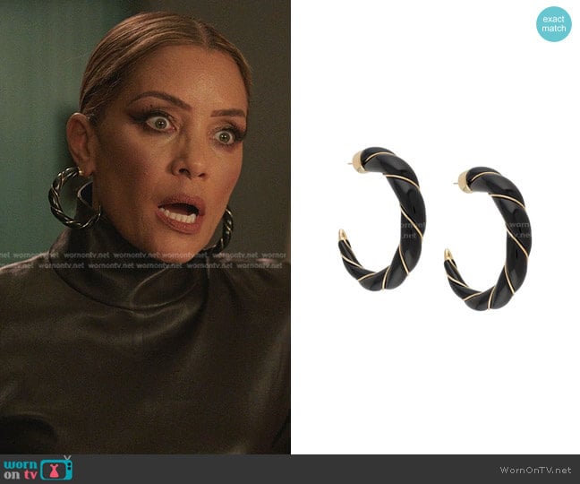 Aurelie Bidermann Diana Creole Earrings worn by Dominique Deveraux (Michael Michele) on Dynasty